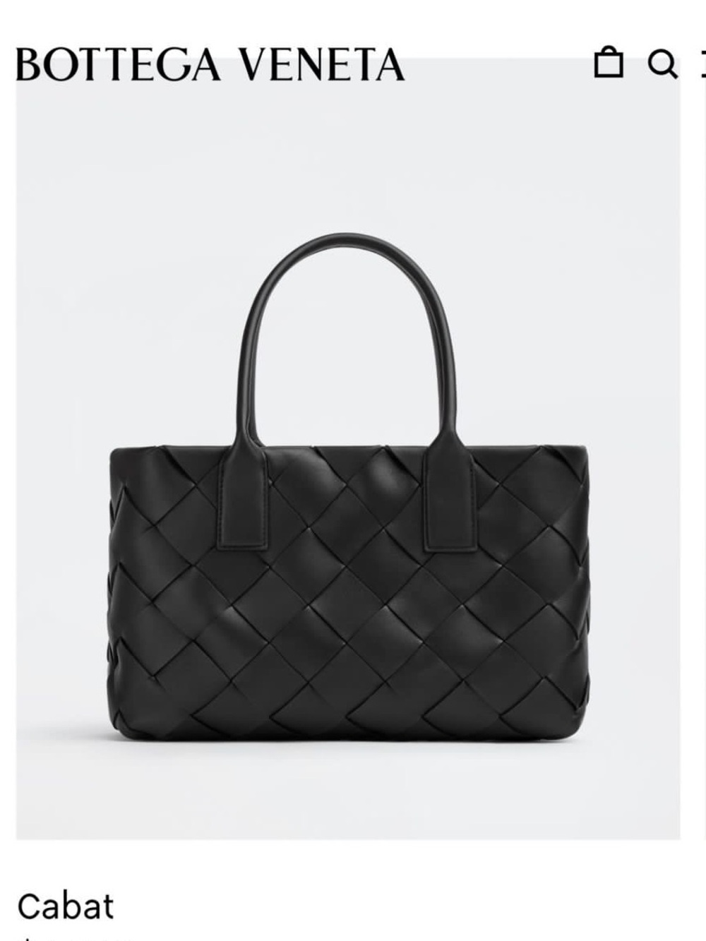 Bottega Veneta Cabat Black/White